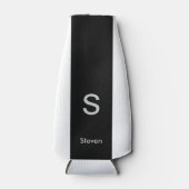 モノグラムモダンツートーン白黒 ボトルクーラー (正面)