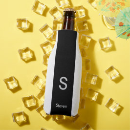 モノグラムモダンツートーン白黒 ボトルクーラー