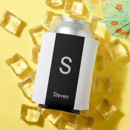 モノグラムモダンツートーン白黒 缶クーラー