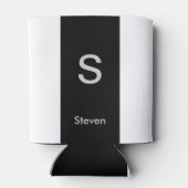 モノグラムモダンツートーン白黒 缶クーラー (裏面)