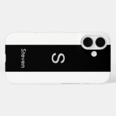 モノグラムモダンツートーン白黒 Case-Mate iPhoneケース (裏面 (横))