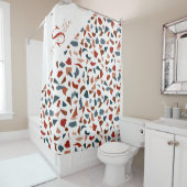 モノグラムモダンテラゾモザイクパターン シャワーカーテン (インサイチュ)