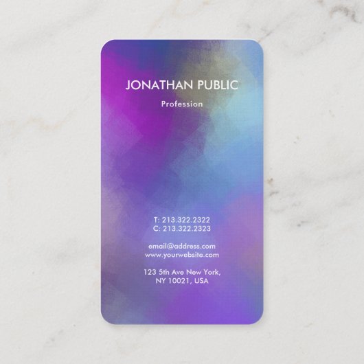 モノグラムモダンテンプレートエレガント抽象芸術アート 名刺 (裏面)