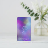 モノグラムモダンテンプレートエレガント抽象芸術アート 名刺 (スタンド正面)