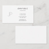 モノグラムモダンデザインエレガントプロフェッショナルプレーン 名刺 (正面/裏面)