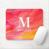 モノグラムモダントレンディーガーリーシック抽象芸術スタイリッシュ マウスパッド (マウス)