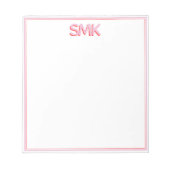 モノグラムモダントレンディーシャドウイニシャルスタイリッシュ ノートパッド (正面)