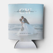 モノグラムモダントレンディー2フォト結婚式の引き出物 缶クーラー (正面)