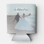 モノグラムモダントレンディー2フォト結婚式の引き出物 缶クーラー (裏面)