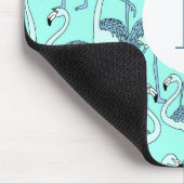 モノグラムモダントロピカルフラミンゴ マウスパッド (コーナー)