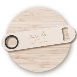 モノグラムモダンニュートラルスタイリッシュミニマル赤面金ゴールド スピード栓抜き