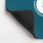 モノグラムモダンネイビーブルー マウスパッド (コーナー)
