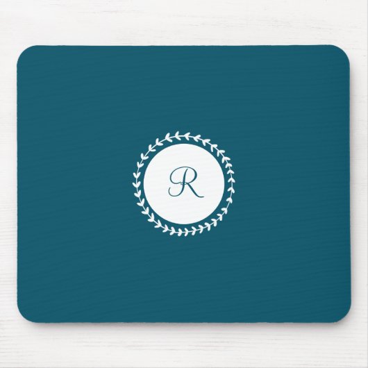 モノグラムモダンネイビーブルー マウスパッド (正面)