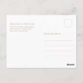 モノグラムモダンネイビー結婚式招待状 ポストカード (裏面)