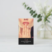 モノグラムモダンネイルアーティストブラック 名刺 (スタンド正面)