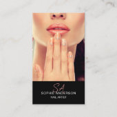 モノグラムモダンネイルアーティストブラック 名刺 (正面)