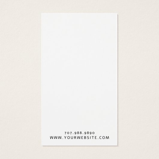 モノグラムモダンネックレスジュエリー表示カード (裏面)