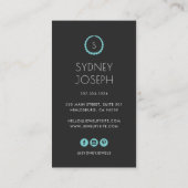 モノグラムモダンネックレスロゴ |ジュエリーデザイン 名刺 (裏面)