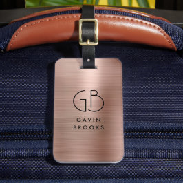 モノグラムモダンバラ金ゴールドブラッエレガントド金属 ラゲッジタグ