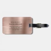 モノグラムモダンバラ金ゴールドブラッエレガントド金属 ラゲッジタグ (裏面横)