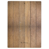 モノグラムモダンパタスタイリッシューンヴィンテージ木材 クリップボード (裏面)