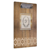 モノグラムモダンパタスタイリッシューンヴィンテージ木材 クリップボード (右)