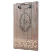 モノグラムモダンパタスタイリッシューンヴィンテージ木材 クリップボード (左)