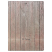 モノグラムモダンパタスタイリッシューンヴィンテージ木材 クリップボード (裏面)