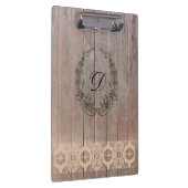 モノグラムモダンパタスタイリッシューンヴィンテージ木材 クリップボード (右)