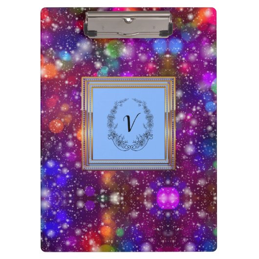 モノグラムモダンパタスタイリッシューン冬パーティー クリップボード (正面)