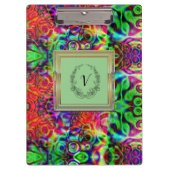 モノグラムモダンパタスタイリッシューン冬パーティー クリップボード (正面)