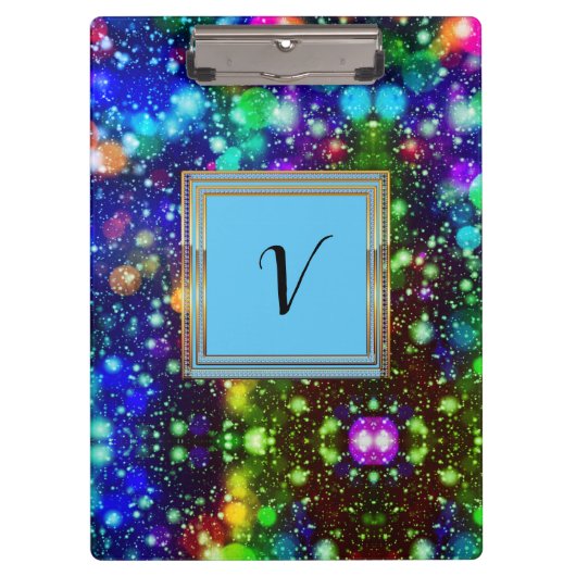 モノグラムモダンパタスタイリッシューン冬パーティー クリップボード (正面)