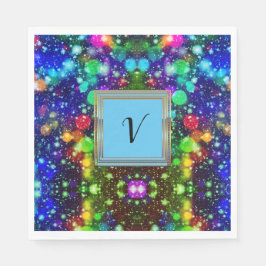 モノグラムモダンパタスタイリッシューン冬パーティー スタンダードランチョンナプキン