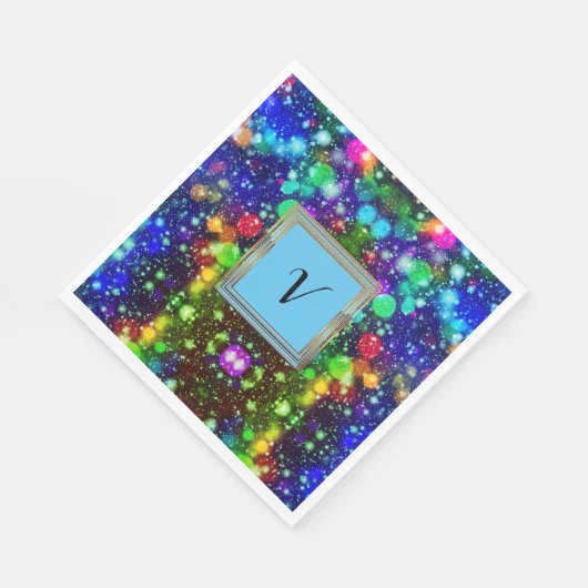 モノグラムモダンパタスタイリッシューン冬パーティー スタンダードランチョンナプキン (角)