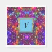 モノグラムモダンパタスタイリッシューン冬パーティー スタンダードランチョンナプキン (正面)