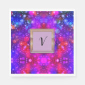 モノグラムモダンパタスタイリッシューン冬パーティー スタンダードランチョンナプキン (正面)