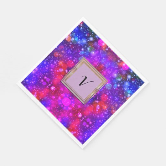 モノグラムモダンパタスタイリッシューン冬パーティー スタンダードランチョンナプキン (角)