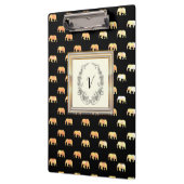 モノグラムモダンパタスタイリッシューン黒金ゴールド クリップボード (左)