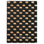 モノグラムモダンパタスタイリッシューン黒金ゴールド クリップボード (裏面)