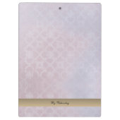 モノグラムモダンパターンヴィンテージ冬の花 クリップボード (裏面)