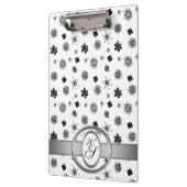 モノグラムモダンパターン白黒 クリップボード (左)