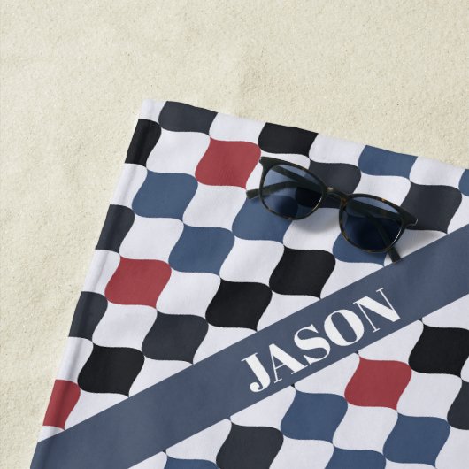 モノグラムモダンパタ素朴ーン ビーチタオル (インサイチュ)