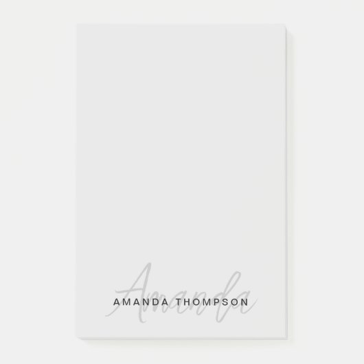 モノグラムモダンパーソナライズされたトレンディー(名前) ポストイット (正面)
