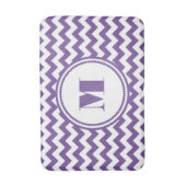 モノグラムモダンパープルシェブロン バスマット (正面縦)