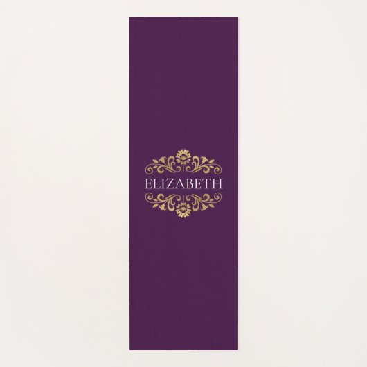 モノグラムモダンパープルトレーニングヨガマット ヨガマット (正面)