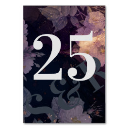 モノグラムモダンパープル秋の結婚式 テーブルナンバー