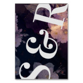 モノグラムモダンパープル秋の結婚式 テーブルナンバー (裏面)