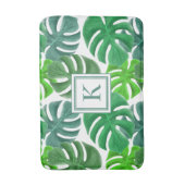 モノグラムモダンパーム葉 バスマット (正面縦)