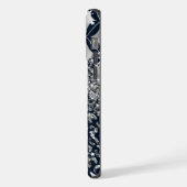 モノグラムモダンヒョウ印刷グリッターパーソナライズされた iPhoneケース (左側面)