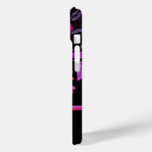 モノグラムモダンピエレガントックパープルフローラ Case-Mate iPhoneケース (裏面 / 左)